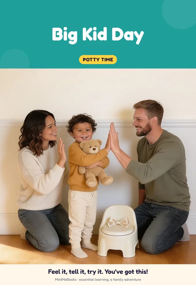 The cover of My Potty Training Book (Big Kid Day), with Owen as the hero
